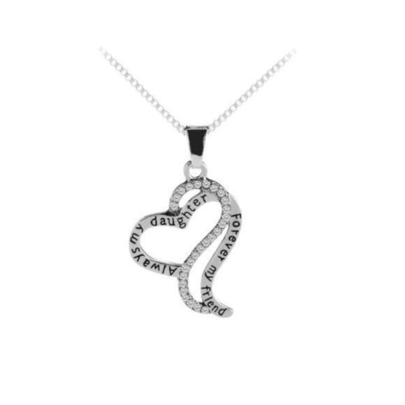 Always my Daughter, Forever My Friend Heart Necklace - Picture 1 of 12
